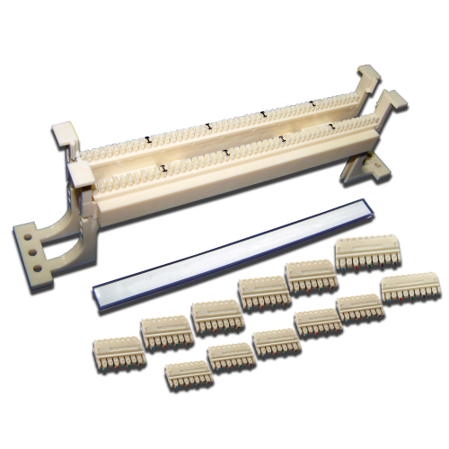 LANMASTER wall mounting 50-pair 110 wiring block with wall mounting brackets and connecting blocks